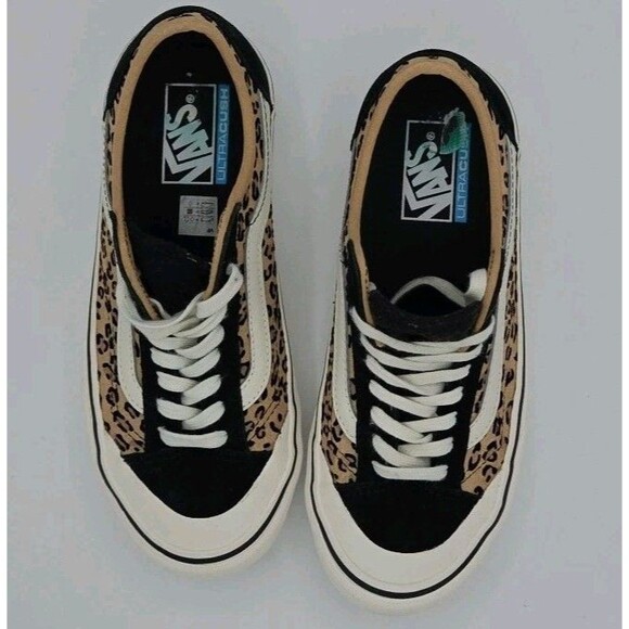 Vans Style 36 Decon Ultra Cush Premium Shoes -Womens 8 Mens 6.5 Leopard EUC - Picture 5 of 9